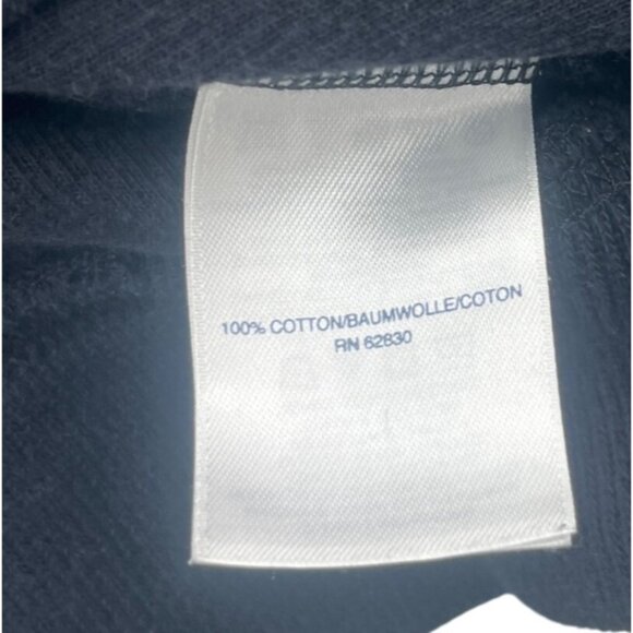 Lands End Men's Black 1/4 Zip Pullover Sweatshirt size L/T 42-44 - Picture 4 of 5